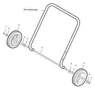 Wheel Assembly Diagram and Parts List for 622594X85NB 2005 Briggs and Stratton Snow Blower